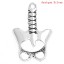 Image de Pendentifs en Alliage de Zinc Pelvis Argent Vieilli 3.4cm x 2.3cm, 20 Pcs