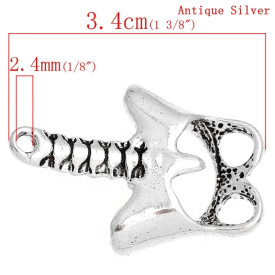 Picture of Zinc Metal Alloy Pendants Anatomical Human Anatomy Pelvis Antique Silver Color 3.4cm x 2.3cm(1 3/8" x 7/8"), 20 PCs