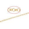 Picture of Iron Based Alloy Rolo Chain Findings Gold Plated 2.5mm(1/8") Dia, 10 M
