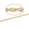 Picture of Iron Based Alloy Braiding Chain Findings Gold Plated 5x3.5mm( 2/8"x1/8"), 5 M