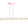 Picture of Iron Based Alloy Open Link Cable Chain Findings Rose Gold 3.5x3mm(1/8"x1/8"), 10 M