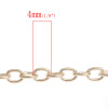 Picture of Iron Based Alloy Link Cable Chain Findings Light Golden 4x3mm(1/8"x1/8"), 10 M