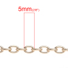 Picture of Iron Based Alloy Open Link Cable Chain Findings Gold Plated 5x3.5mm(2/8"x1/8"), 10 M