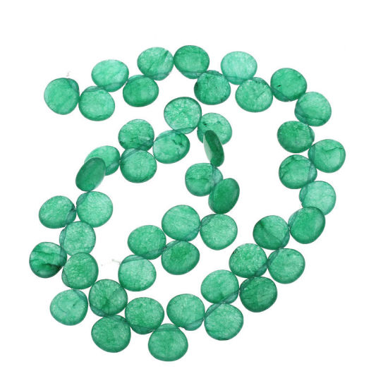 Picture of (Grade B) Agate (Dyed) Loose Beads Teardrop Green About 12mm x 12mm(4/8" x 4/8"), Hole: Approx 0.6mm, 37cm(14 5/8") long, 1 Strand (Approx 47 PCs/Strand)