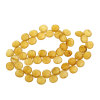 Picture of (Grade B) Agate (Dyed) Loose Beads Teardrop Yellow About 12mm x 12mm(4/8" x 4/8"), Hole: Approx 0.7mm, 38cm(15") long, 1 Strand (Approx 49 PCs/Strand)