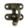 Picture of Zinc Based Alloy Vintage Cabinet Box Lock Catch Latches Antique Bronze 3.5cm x2.9cm(1 3/8" x1 1/8") 2.9cm x1cm(1 1/8" x 3/8"), 10 Sets