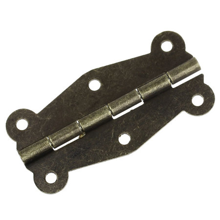 Zinc Based Alloy Door Cabinet Drawer Wooden Box Butt Hinges Rectangle Antique Bronze Rotatable 5.1cm x2.4cm(2" x1"), 40 PCs