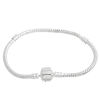 Imagen de Cobre Estilo Europeo  Encanto Pulseras Argentado 17cm longitud, 2 Unidades