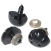 Image de Nez de Sécurité pour Poupée en Plastique Noir 23x17mm 13x3.6mm, 50 Kits
