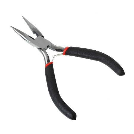 DoreenBeads. Stainless Steel Needle Nose Pliers Curved Jewelry Making Hand  Tools Black & Red 12.5cm(4 7/8),1 Piece