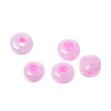 Picture of 10/0 Glass Seed Beads Jewelry Making Cream Round Fuchsia About 2mm x 1.5mm, Hole:Approx 0.5mm,150 Grams(approx 18750PCs/Bag)