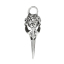 Immagine di Lega di Zinco Charm Ciondoli Uccello Argento Antico Fiore Disegno 41mm x 13mm, 20 Pz