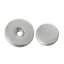 Bild von Aluminum Chunks Druckknöpfe für Armband Rund Silberfarbe 19mm 15mm D.,Knauf: 5.5mm, 30 Sets