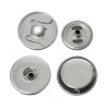 Picture of Aluminum Snap Buttons 2 PCs Set For Bracelets Round Silver Tone 19mm( 6/8") Dia 15mm( 5/8") Dia, Hole Size: 6mm, 30 Sets