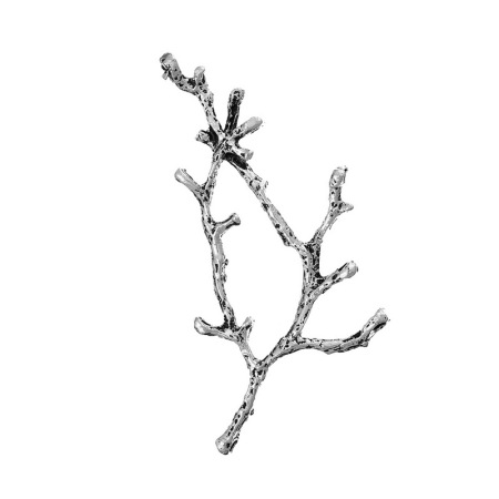 Image de Connecteurs de bijoux en Alliage de Zinc Forme Branches Argent vieilli 6cm x 2.8cm - 5cm x 2.6cm, 20 Pièces
