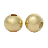 Picture of Brass Beads For DIY Charm Jewelry Making 18K Real Gold Plated Round About 3mm Dia., Hole: Approx 1mm, 200 PCs                                                                                                                                                 