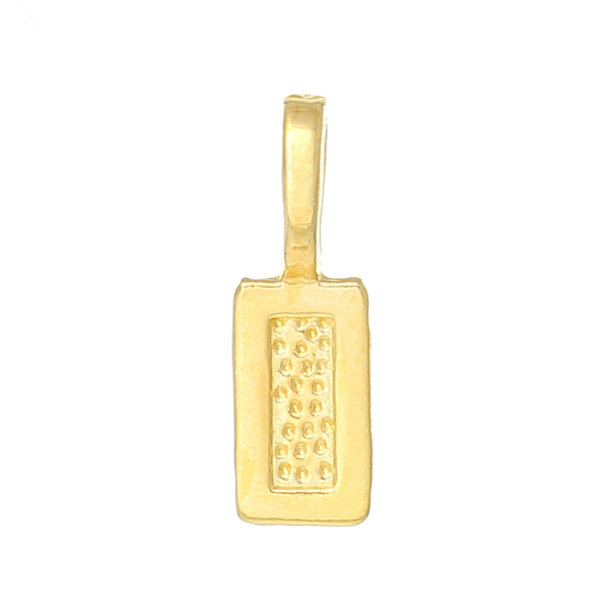 Picture of Glue on Bail Tags Rectangle Gold Plated Cabochon Setting(Fits 8mm x 3mm) 21mm x 7mm,200PCs