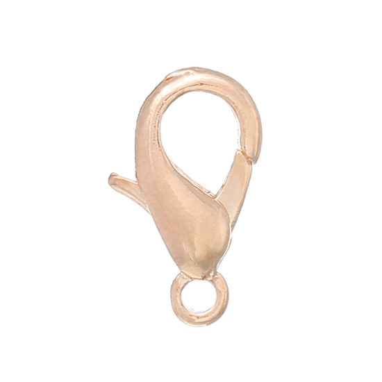 Picture of Zinc Based Alloy Lobster Clasps Rose Gold 10mm x 6mm, 200 PCs