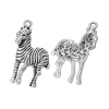 Picture of Charm Pendants Zebra Animal Antique Silver Color 3cm x 1.8cm,50PCs