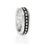 Picture of Zinc Based Alloy Slide Beads Oval Antique Silver Color Dot Carved About 14mm x 10mm, Hole: Approx 11mm x 6.7mm, 100 PCs