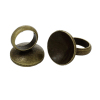 Picture of Brass Beads Caps With Loop For Glass Bubbles Antique Bronze 6.5mm( 2/8") x 6mm( 2/8"), 50 PCs                                                                                                                                                                 