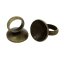 Picture of Brass Beads Caps With Loop For Glass Bubbles Antique Bronze 6.5mm( 2/8") x 6mm( 2/8"), 50 PCs