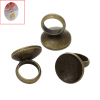 Picture of Brass Beads Caps With Loop For Glass Bubbles Antique Bronze 6.5mm( 2/8") x 6mm( 2/8"), 50 PCs                                                                                                                                                                 
