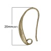 Immagine di 20 Pz Ottone Orecchini con Ganci a Filo per Orecchio per Accessori per la Creazione di Gioielli Fai-da-te Bronzo Antico Con Loop 20mm x 11mm, Posta / Filo Dimensione: 0.7mm(21 misura)