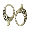 Picture of Brass Lobster Clasps Oval Antique Bronze 30mm(1 1/8") x 16mm( 5/8"), 5 PCs                                                                                                                                                                                    