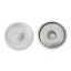 Picture of 18mm Zinc Metal Alloy Snap Buttons Round Silver Tone Cabochon Settings (Fits 16mm Dia.) Fit Snap Button Bracelets, Knob Size: 5.5mm( 2/8"), 50 PCs
