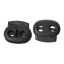 Immagine di ABS Tappo di Corda Serratura Ovale Nero 23mm x 19mm , 100 Pz