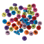 Picture of Acrylic Spacer Beads Round At Random Mixed Alphabet/ Letter Carved About 7mm Dia, Hole: Approx 1.7mm, 1000 PCs