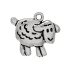 Picture of Zinc Based Alloy Easter Charms Sheep Antique Silver Color 18mm( 6/8") x 16mm( 5/8"), 50 PCs