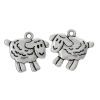 Picture of 250 PCs Zinc Based Alloy Charms Antique Silver Color Sheep Animal 18mm x 16mm