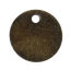 Picture of Zinc Metal Alloy Charm Pendants Round Disc Antique Bronze 8mm(3/8") Dia, 500 PCs