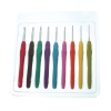 Picture of 2mm-6mm TPR Aluminum Crochet Hooks At Random Color Mixed 13.7cm(5 3/8") long, 1 Set(9 PCs)