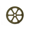 Picture of Zinc Based Alloy Steampunk Embellishments Findings Gear Antique Bronze Hollow 15mm( 5/8") Dia, 7 PCs