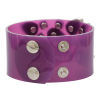 Picture of Fashion PVC Bangles Bracelets Purple Clear Rhinestone 23.5cm x 3.6cm(9 2/8" x1 3/8"), 1 Piece