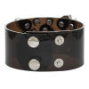 Picture of Fashion PVC Bangles Bracelets Black Clear Rhinestone 23.5cm x 3.6cm(9 2/8" x1 3/8"), 1 Piece