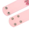 Picture of Fashion PVC Bangles Bracelets Pink Clear Rhinestone 23.5cm x 3.6cm(9 2/8" x1 3/8"), 1 Piece