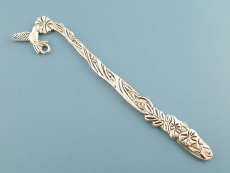 Zinc Based Alloy Bookmark Bird Animal Antique Silver Color Carved 12.1cm(4 6/8") x 4 PCs