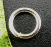 Picture of 500 PCs 6mm Dia., 1mm(18 gauge) Zinc Based Alloy Open Jump Rings Findings For Jewelry Making Silver Tone Round