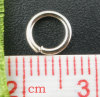 Picture of 500 PCs 6mm Dia., 1mm(18 gauge) Zinc Based Alloy Open Jump Rings Findings For Jewelry Making Silver Tone Round
