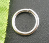 Bild von 500 Stück 8mm D., 1mm(18 Gauge) Zinklegierung Offen Sprungringe für die Schmuckherstellung Silberfarbe Rund