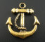 Bild von Zinklegierung Anker Charms Antik Gold 23x20mm, 30 Stücke