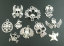 Immagine di Lega di Zinco Halloween Charm Ciondoli Cranio Argento Antico Nulla Disegno 21mm-39mm x 35mm-38mm, 10 Pz