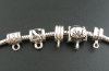 Изображение Смешанные Бейлы 7mmx7mm-11mmx10mm， ручка В Стиле Пандора Антично-серебрянный ，Годные для пандора,Проданные 20 шт