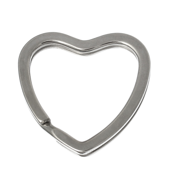 Bild von Silberf. Valentinstag Herz Schlüsselring Ringe.Verkauft eine Packung mit 10 Stücke
