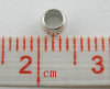 Picture of Brass Crimp Beads Round Silver Tone About 4mm( 1/8") Dia, Hole: Approx 2.7mm, 400 PCs                                                                                                                                                                         
