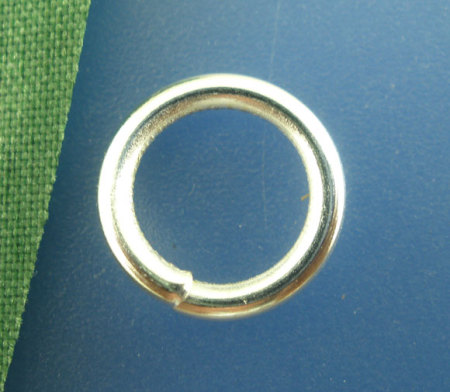 200 Unidades 10mm Diámetro, 1.5mm(15 gauge) Hierro Abierto Argollas Argentado Ronda